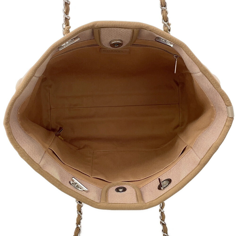Chanel Deauville Tote Bag Logo Canvas